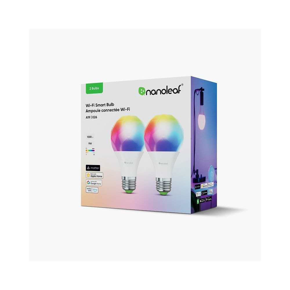 Nanoleaf - Essentials HomeKit Smart A60 Bulb (2 Pack) / White
