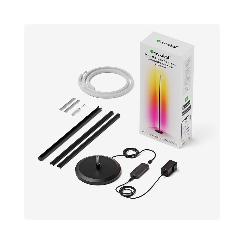Nanoleaf - Matter Smart Multicolor Floor Lamp / Black