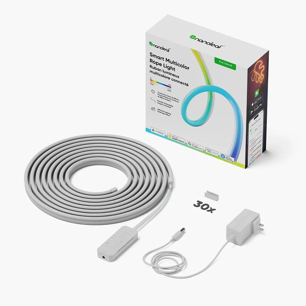 Nanoleaf - Matter Smart Addressable Multicolor HD Lightstrip (5m) / White