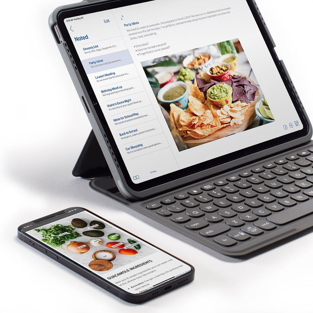 ZAGG Pro Keys Keyboard For iPad Pro 11 2018 2022 & iPad Air 10.9 2020 2022 Black Gray