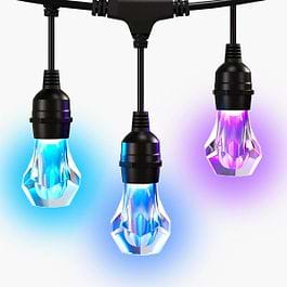 Nanoleaf - Matter Smart Multicolor Outdoor String Lights Expansion Pack (15m) 20 Bulbs / Black