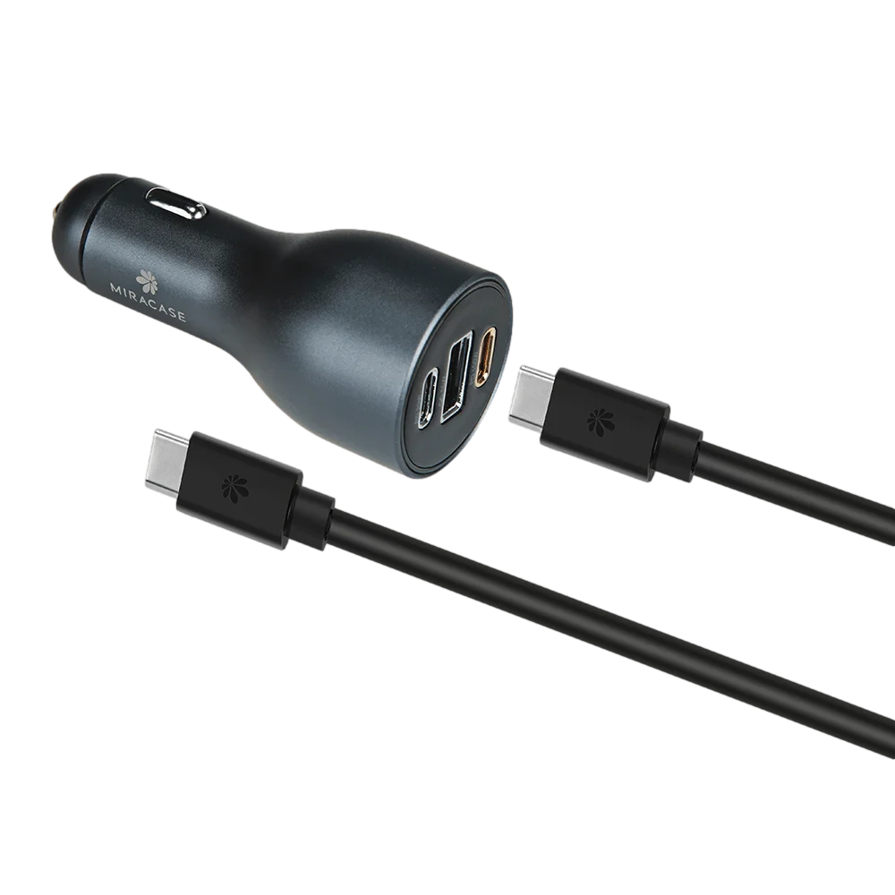 miracase - 120W Car Charger with USB-C Cable / Black