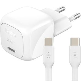 Belkin - 30W Boost Charge Power Adapter with USB-C Cable (1m) / White