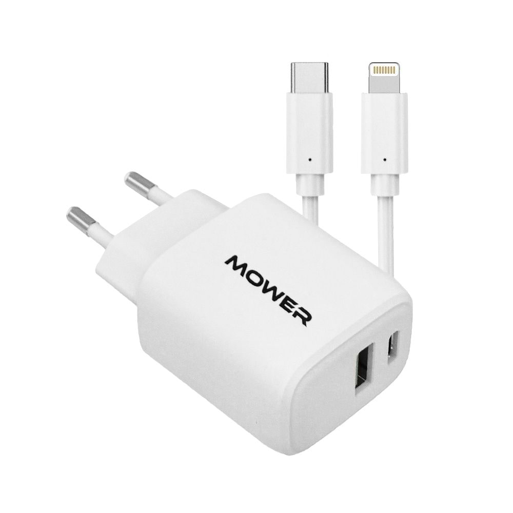Mower 38W USB-A & USB-C Power Adapter with Lightning Cable