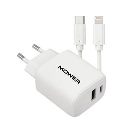 Mower - 38W USB-A & USB-C Power Adapter with Lightning Cable