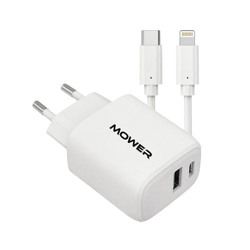 Mower - 38W USB-A & USB-C Power Adapter with Lightning Cable
