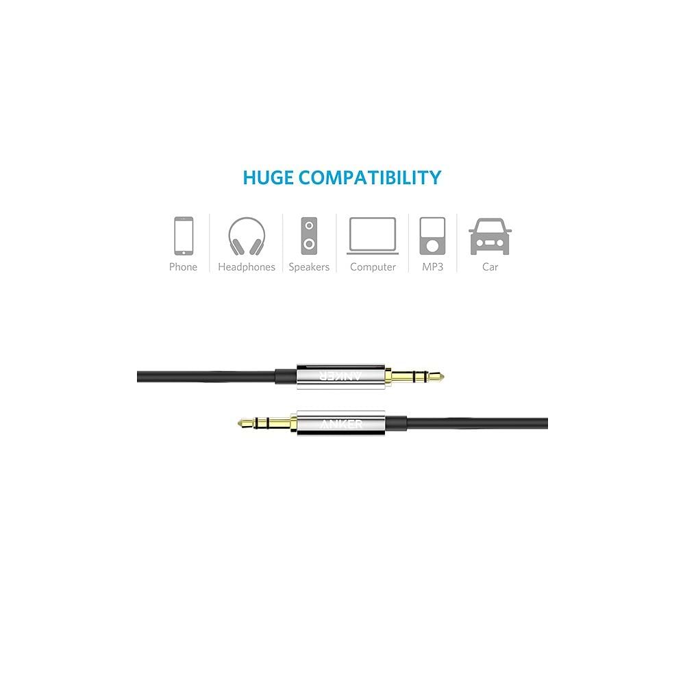 Anker - Aux 3.5mm Cable (1.2m) / Black