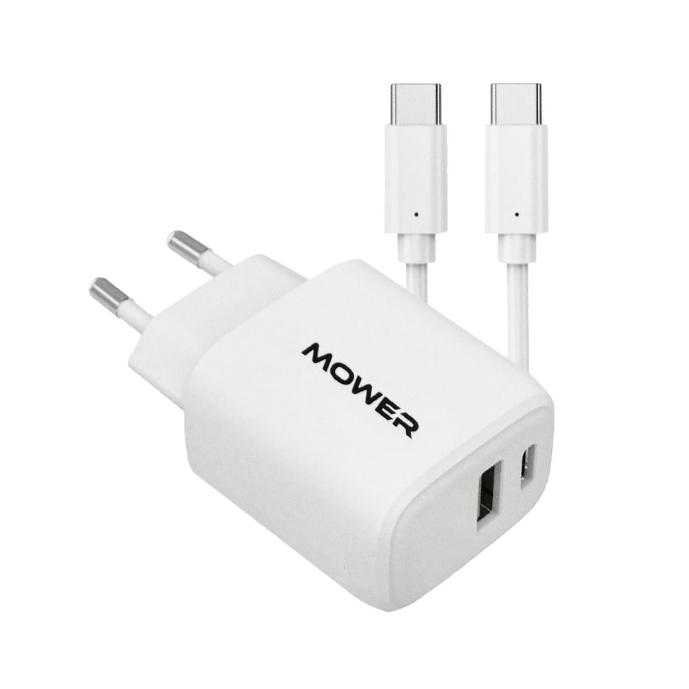 Mower 38W USB-A & USB-C Power Adapter with USB-C Cable