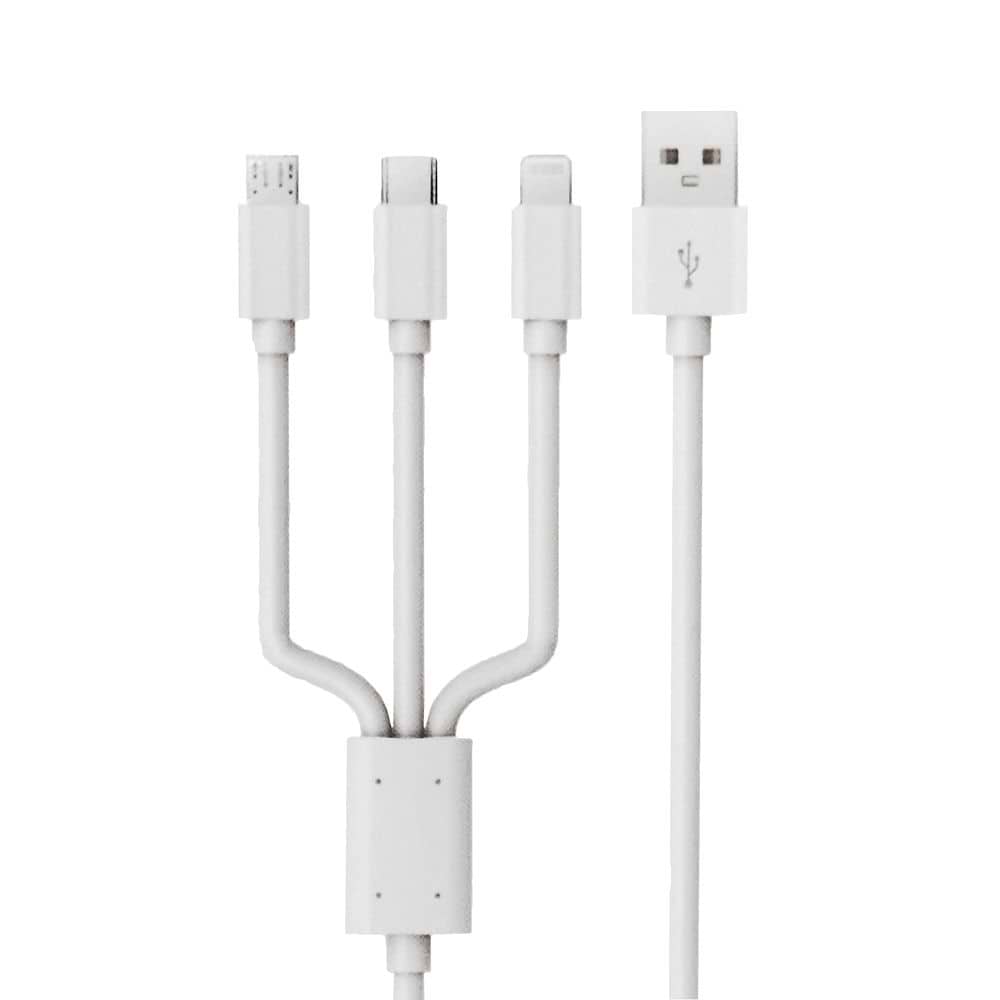 Mower 3 in 1 USB-A to MicroUSB USB-C Lightning Cable 1m