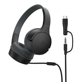 Belkin - SOUNDFORM mini for Kids Wired Earphones with USB-C and 3.5mm 