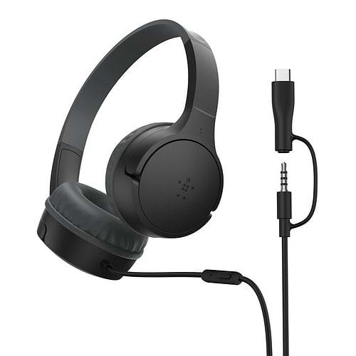 Belkin - SOUNDFORM mini for Kids Wired Earphones with USB-C and 3.5mm