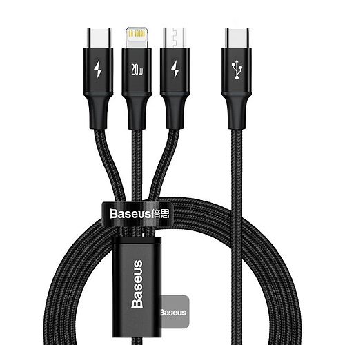 Baseus - Rapid Series 3-in-1 Cable Type-C (1.5m) / Black