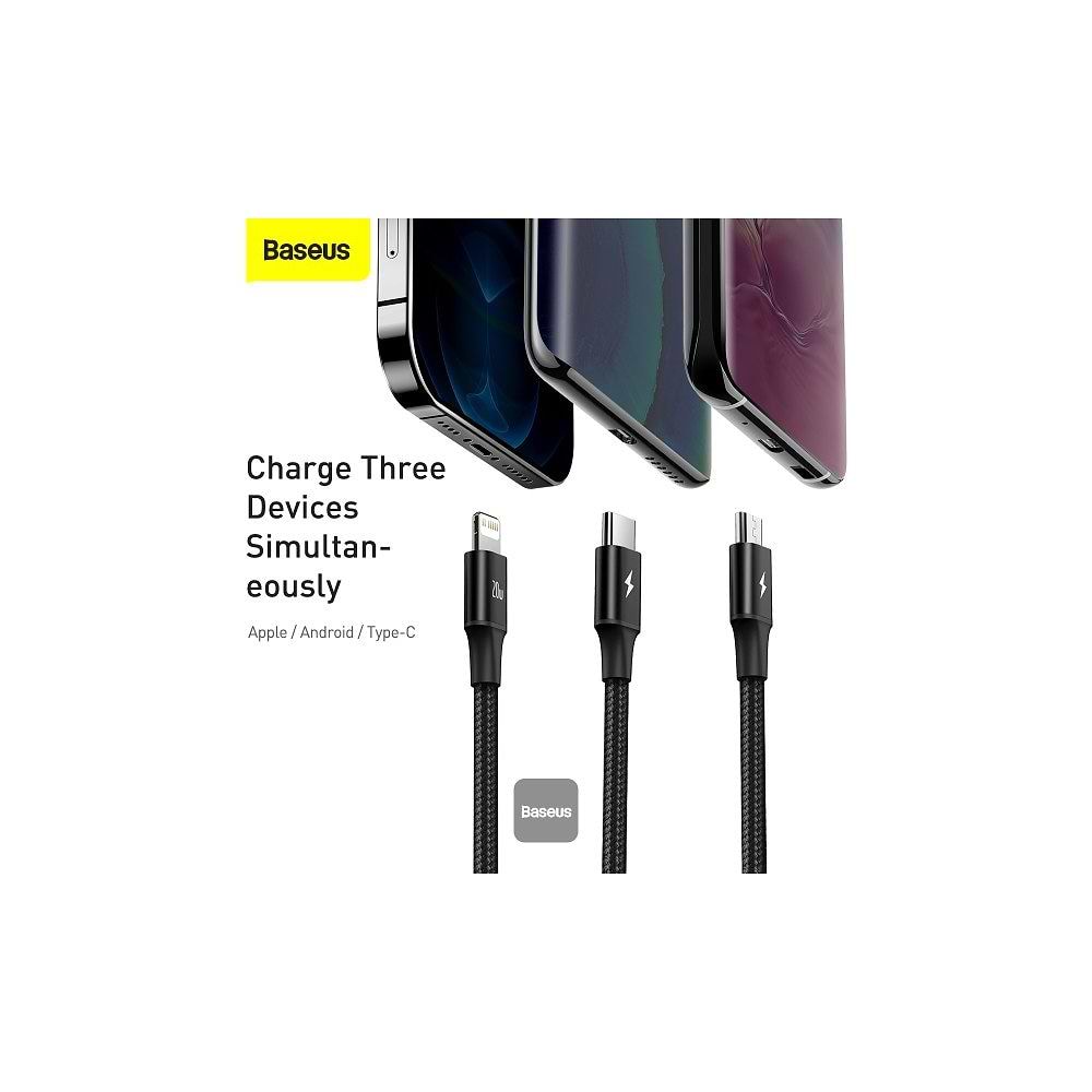 Baseus - Rapid Series 3-in-1 Cable Type-C (1.5m) / Black