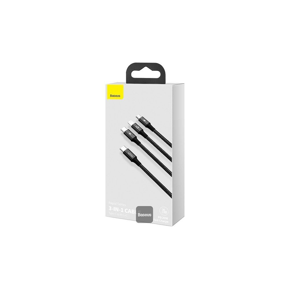 Baseus - Rapid Series 3-in-1 Cable Type-C (1.5m) / Black