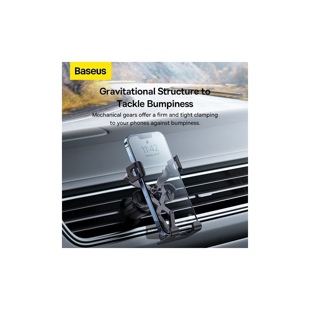 Baseus - Stable Gravitational Car Mount Lite for Air Outlet / Black