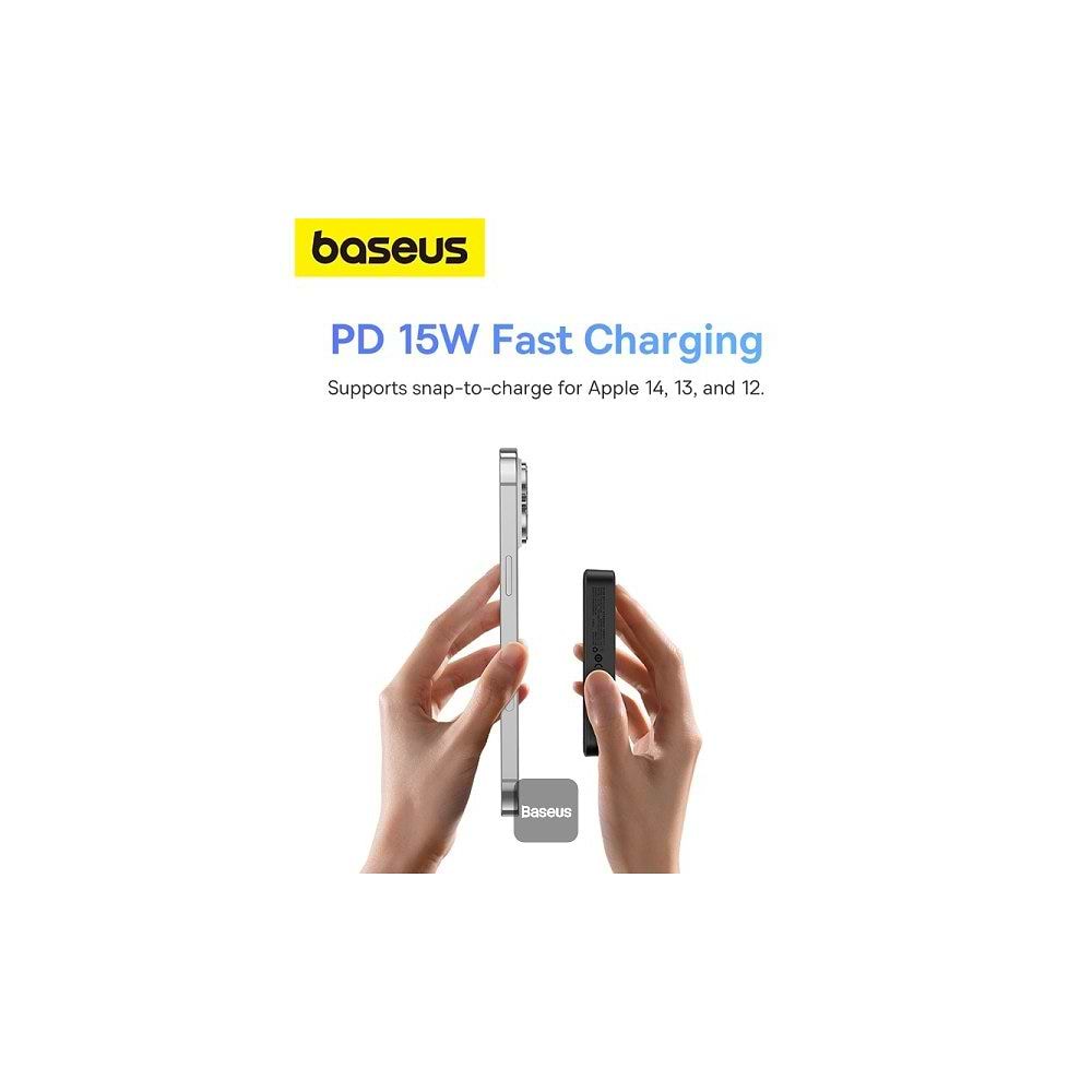 Baseus - 15W MagPro Wireless Power Bank 5000mAh / Black