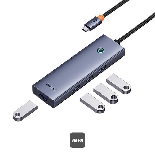 Baseus - UltraJoy 4-in-1 USB-C Hub / Space Gray
