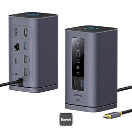 Baseus - Spacemate Series 10-in-1 Mac Docking Station Hub / Space Gray