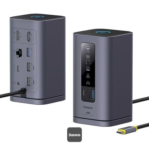 Baseus - Spacemate Series 10-in-1 Mac Docking Station Hub / Space Gray