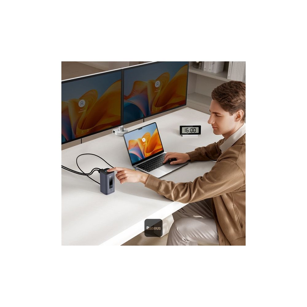 Baseus - Spacemate Series 10-in-1 Mac Docking Station Hub / Space Gray