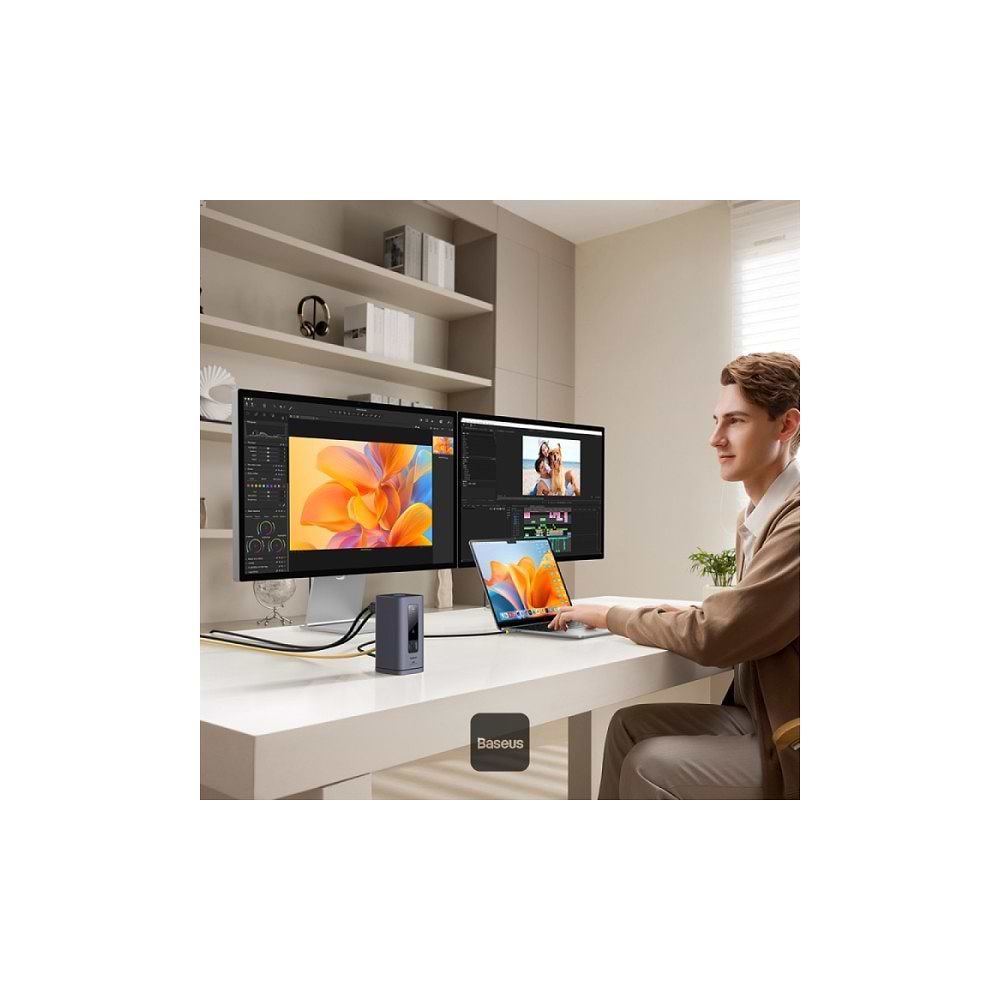 Baseus - Spacemate Series 10-in-1 Mac Docking Station Hub / Space GrayBaseus - Spacemate Series 10-in-1 Mac Docking Station Hub / Space Gray