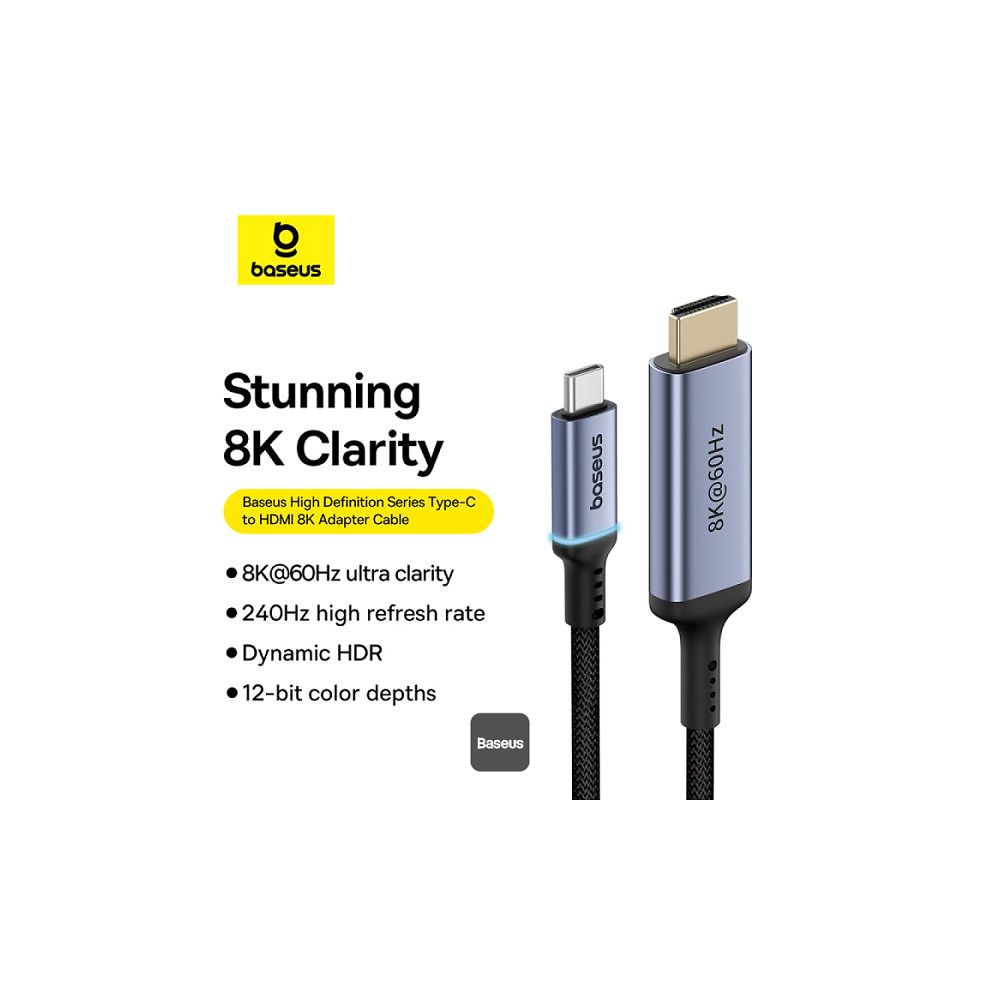 Baseus - High Definition Series Type-C to HDMI 8K Cable (1.5m) / Black