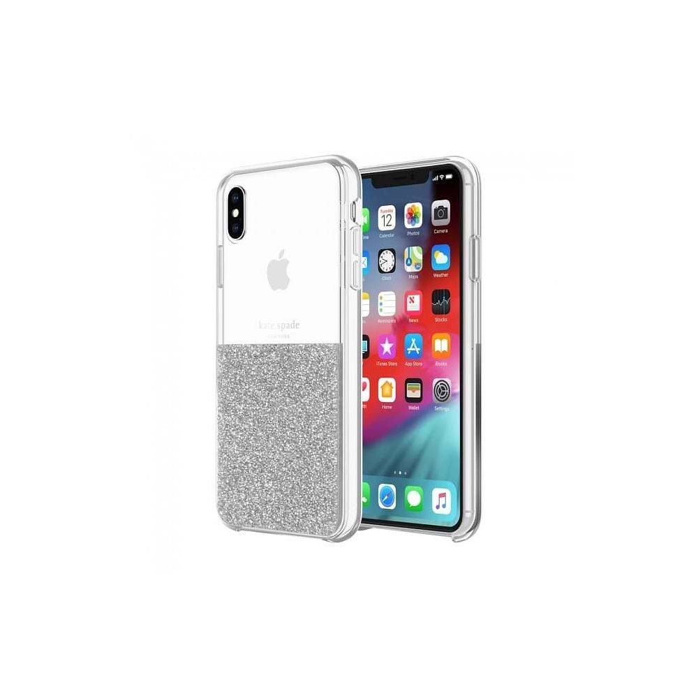 kate spade - New York Half Clear Crystal Case for iPhone XS Max / Silver