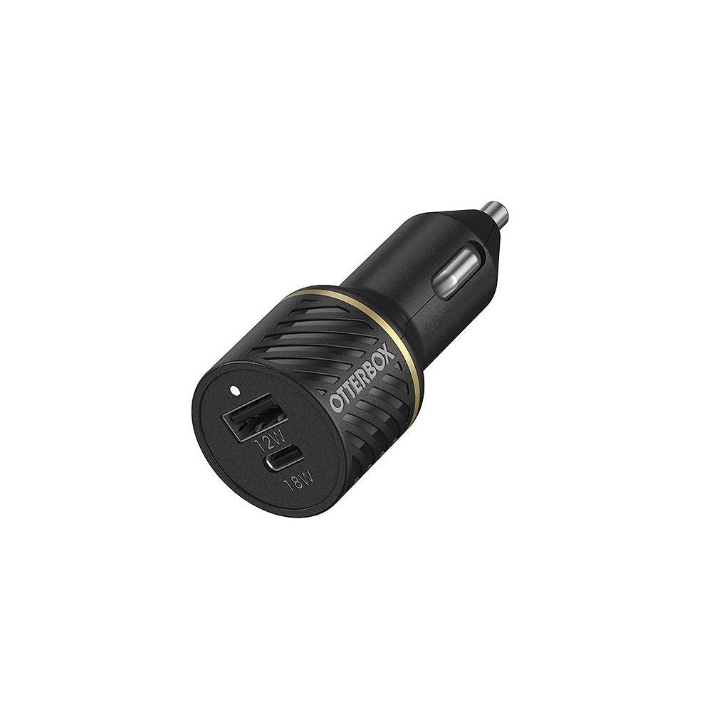 Otterbox - 30W PD Dual Fast Car Charger (USB-C 18W + USB-A 12W) / Black