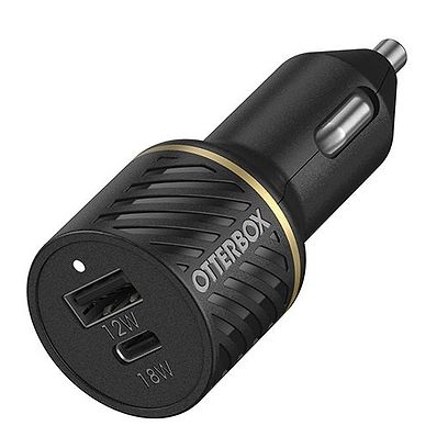 Otterbox - 30W PD Dual Fast Car Charger (USB-C 18W + USB-A 12W) / Black Black