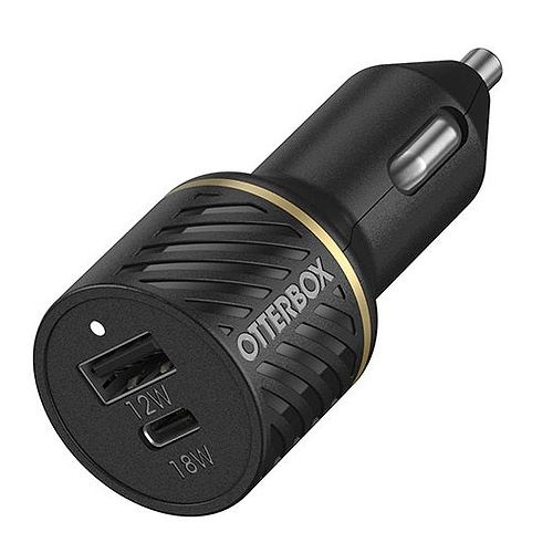 Otterbox - 30W PD Dual Fast Car Charger (USB-C 18W + USB-A 12W) / Black