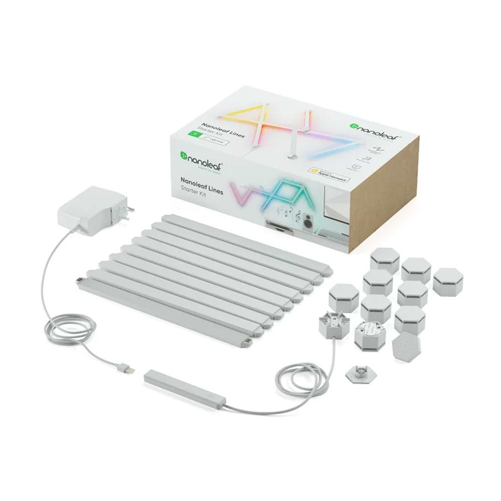 Nanoleaf Lines 60 Degrees White פסי תאורה צבעוניים חכמים