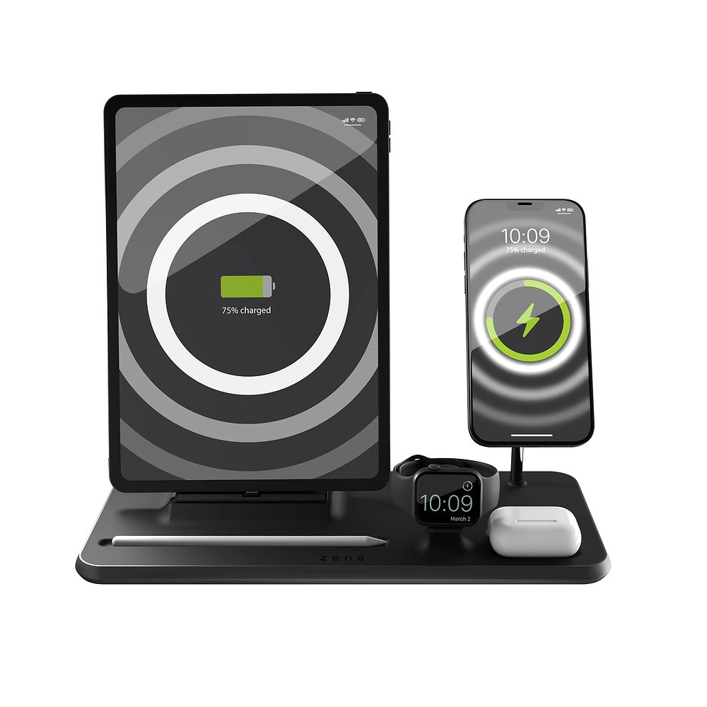 ZENS 4 in 1 iPad MagSafe wireless charger