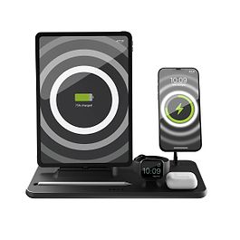 ZENS - 4-in-1 iPad + MagSafe wireless Charger / Black