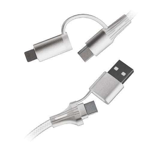Mower - 4 in 1 USB-C / USB-A to USB-C / Lightning / White
