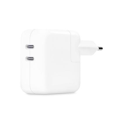 Apple - 35W Dual USB-C Power Adapter / White White