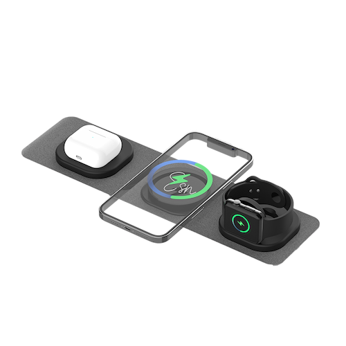 Essentials - 3 in 1 Wireless Travel Charger / Space Grey