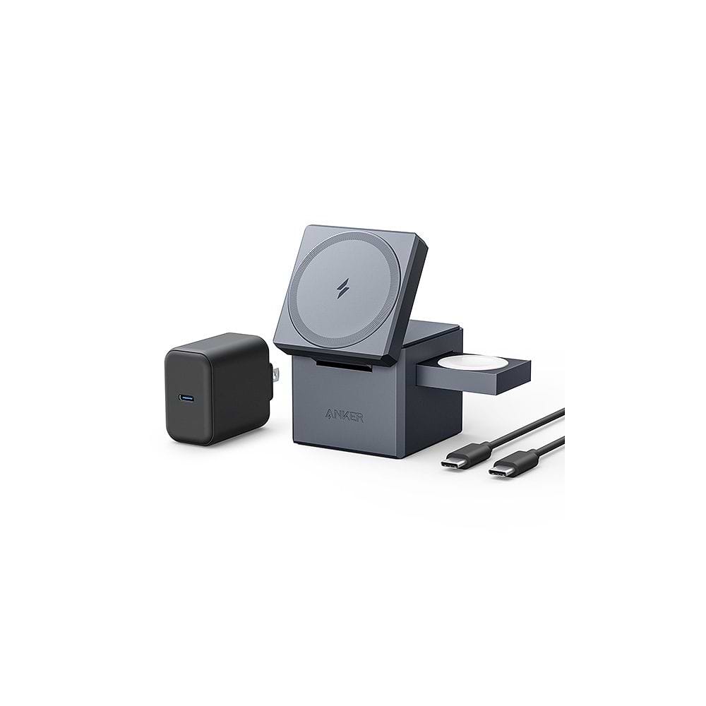 Anker - 3-in-1 Cube with MagSafe / Black Stone