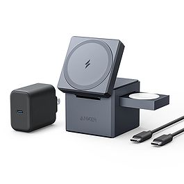 Anker - 3-in-1 Cube with MagSafe / Black Stone