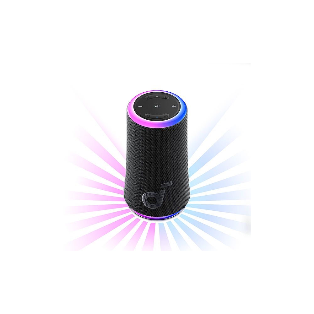 Anker - SoundCore Glow Flare 3 Portable Bluetooth Speaker / Black