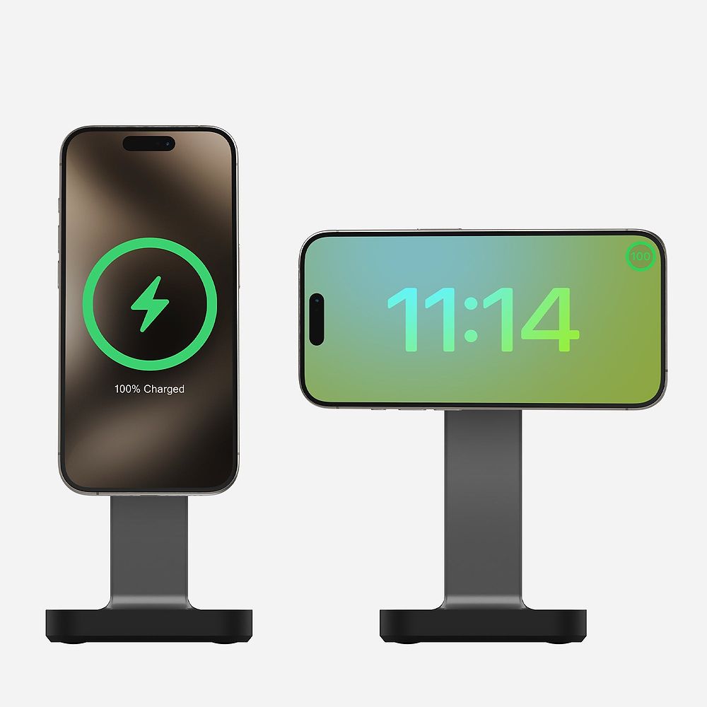 mophie - Snap+ Charging Stand for iPhone and AirPods / Black