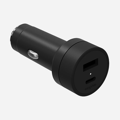 mophie - Car Charger 42W with USB-C and USB-A / Black