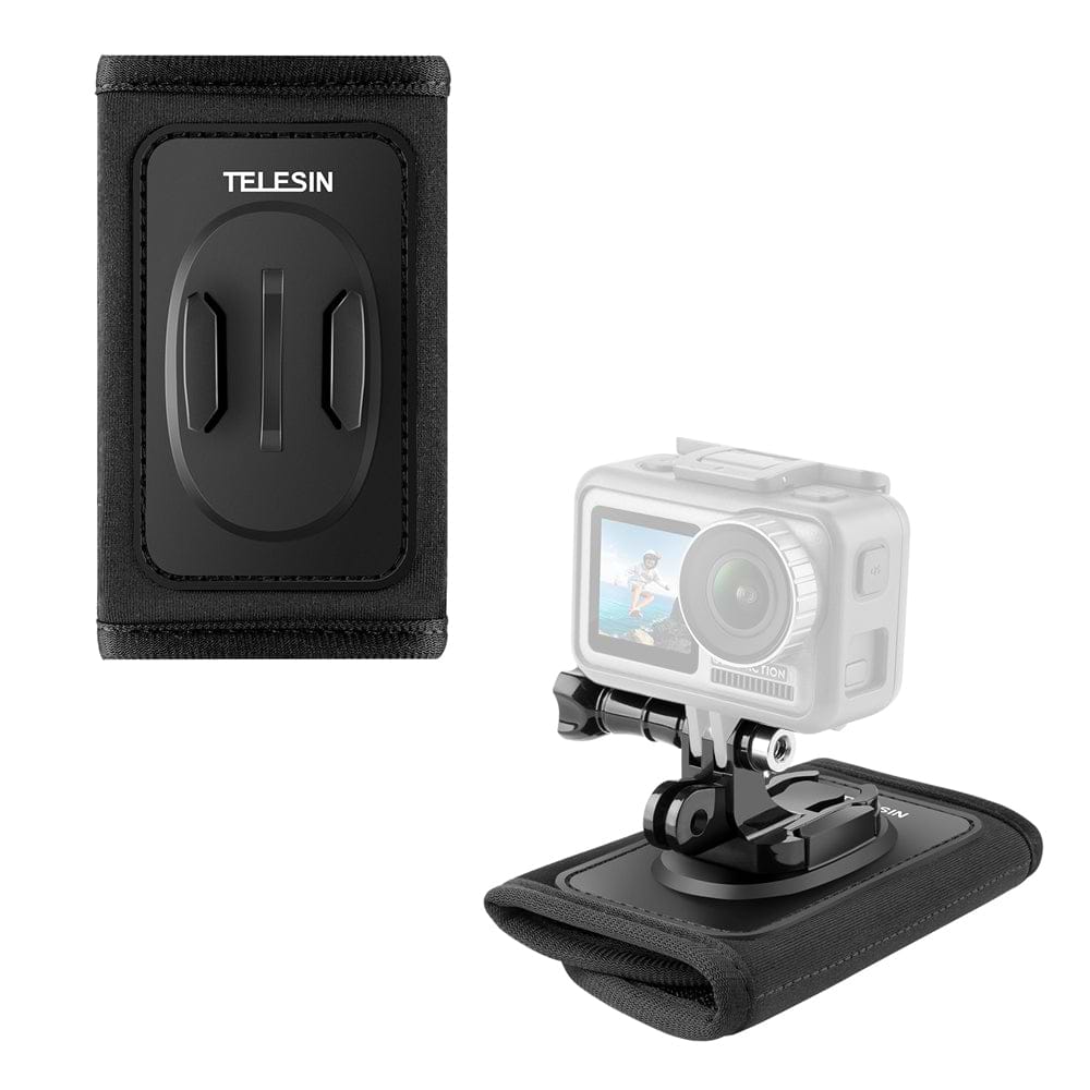 Telesin - 360 Rotary Backpack Clip Mount for Action Cameras / Black (