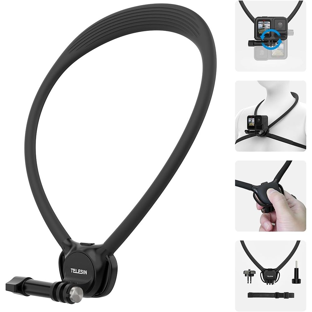 Telesin - Action Camera Neck Mount / Black 