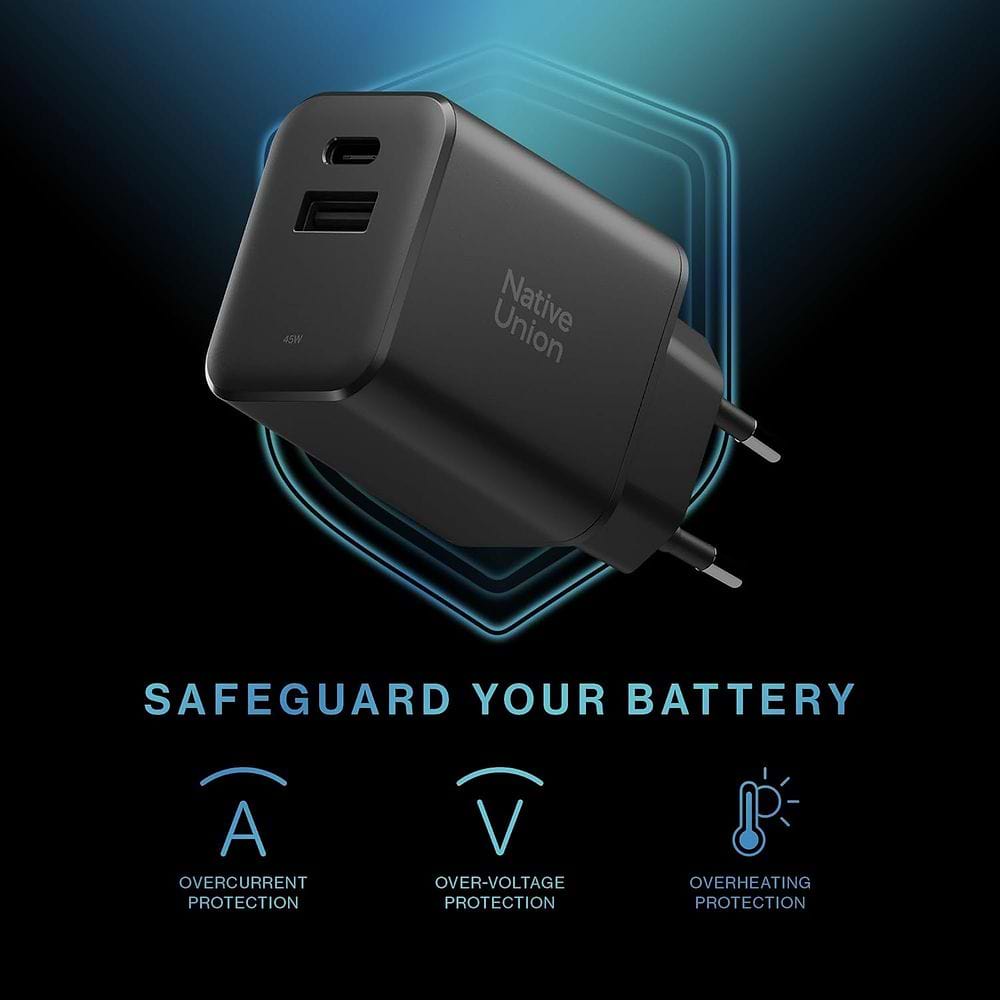 Native Union - 45W Power Adapter Fast GaN (USB-C and USB-A Ports (Default)