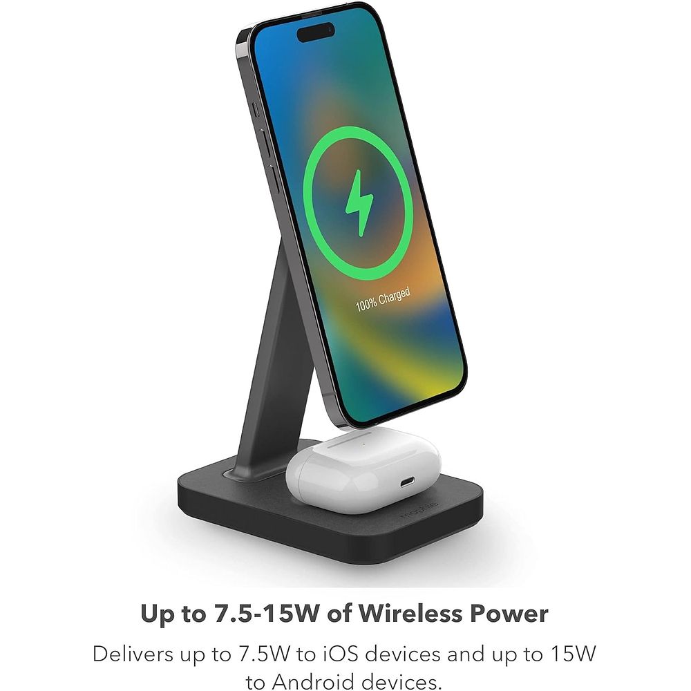 mophie - Snap+ Charging Stand for iPhone / Black 