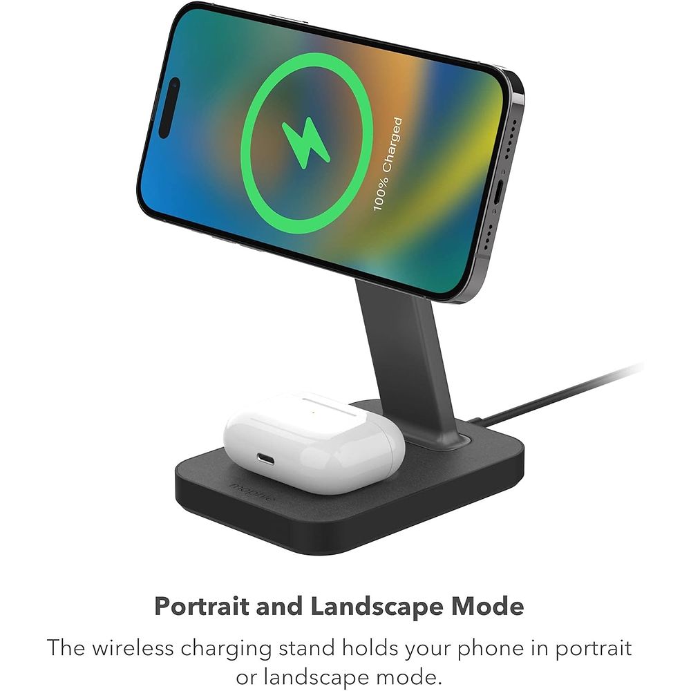 mophie - Snap+ Charging Stand for iPhone / Black 