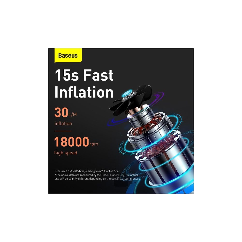 Baseus - Super Mini Inflator Pump / Black