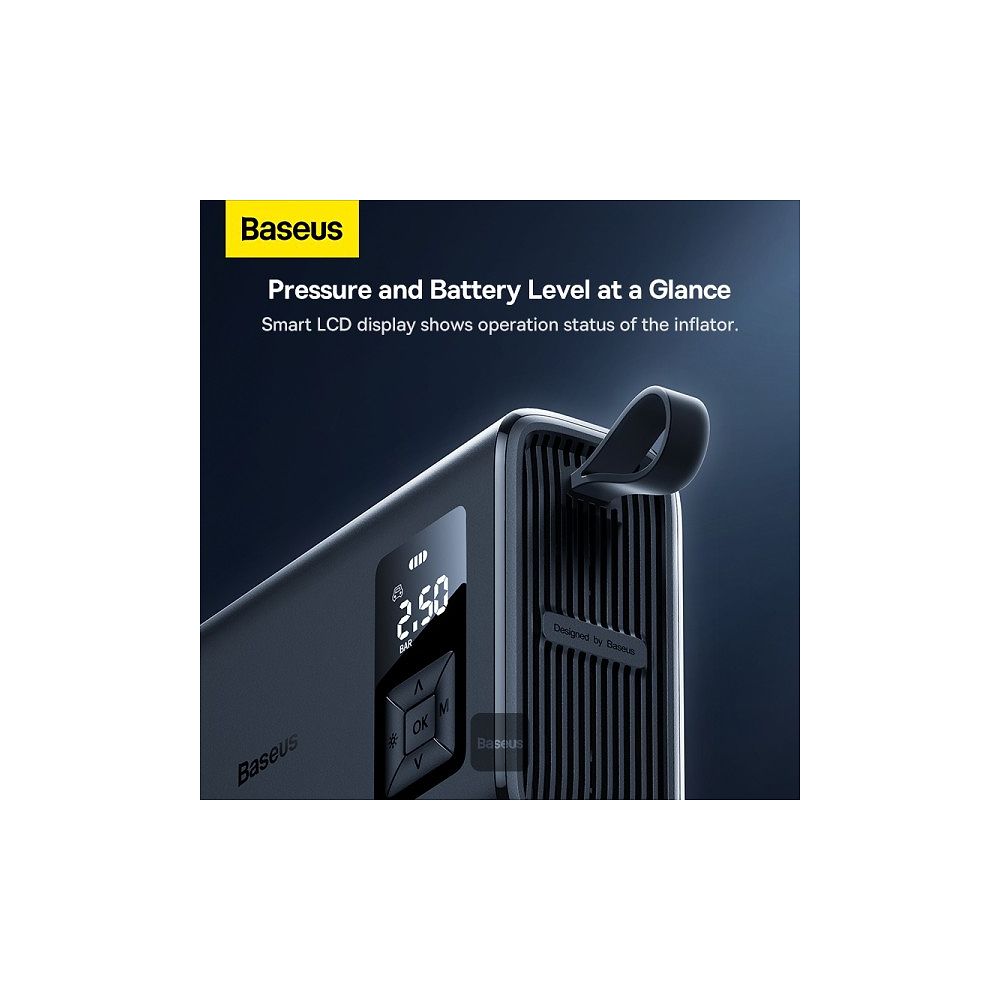 Baseus - Mega EnergyPump Series Dual Cylinder Wireless Inflator / Black