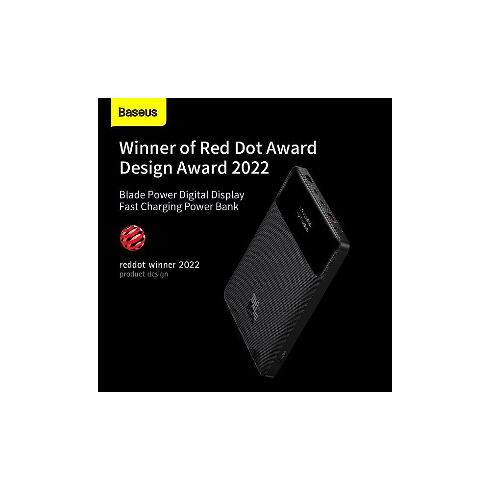Baseus - Blade Power Digital Display 20000mAh Power Bank / Black