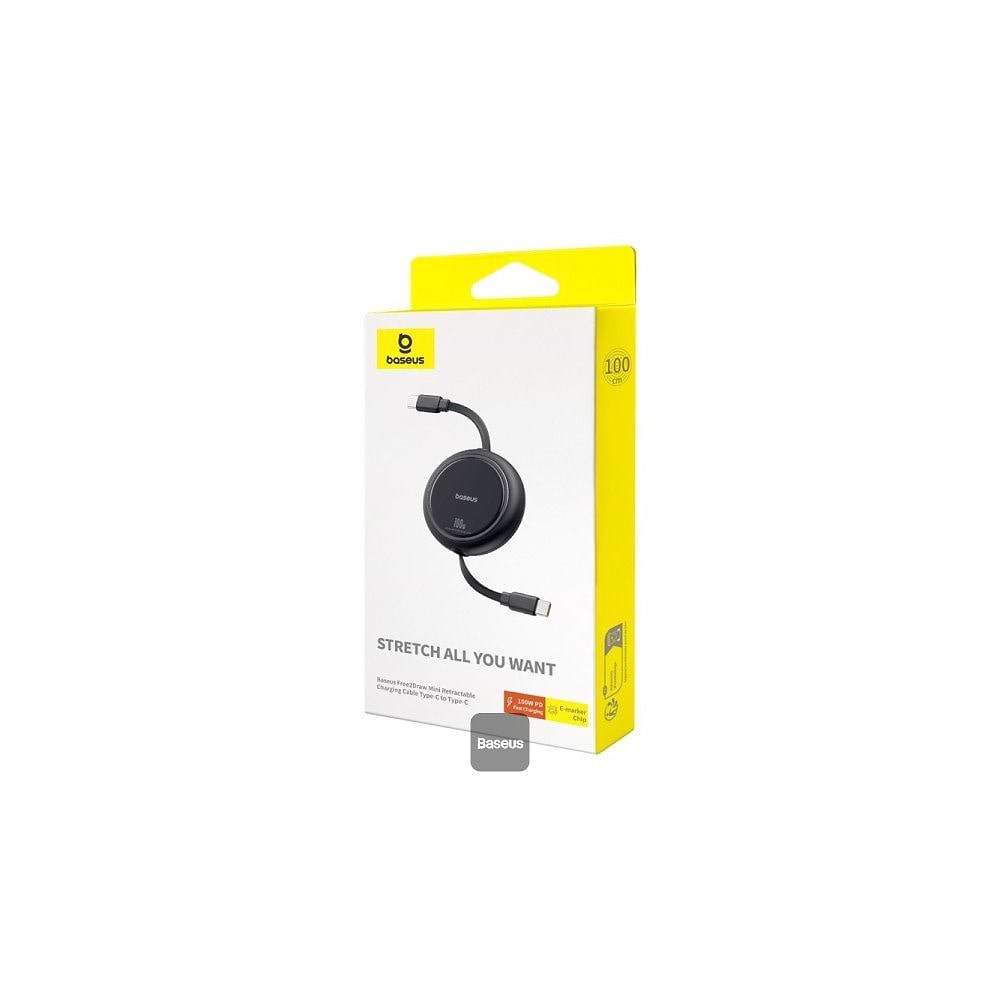 Baseus - 100W Free2Draw Mini Retractable Cable USB-C